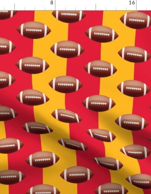 Kansas City's Famed Football Team Colors of Red and Gold Fabric