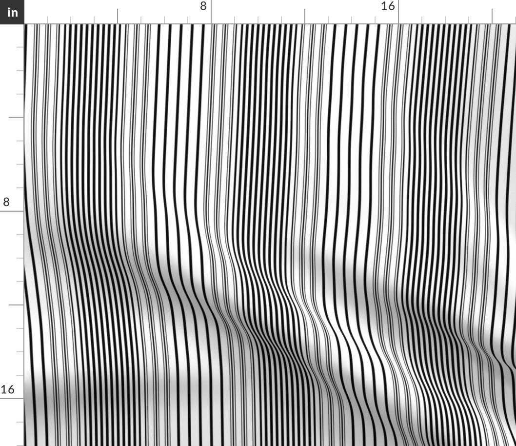 Large Banded Black and White French Chateau Art Deco Ticking Stripe Fabric Large Banded Black and White French Chateau Art Deco Ticking Stripe Fabric