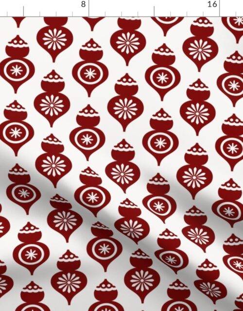 Large Dark Christmas Candy Apple Red Teardrop Ornaments Fabric