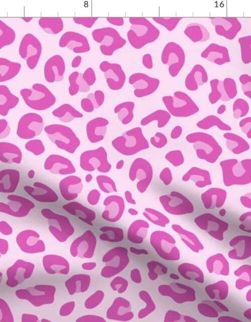 Large Pink and White Leopard Print Fabric