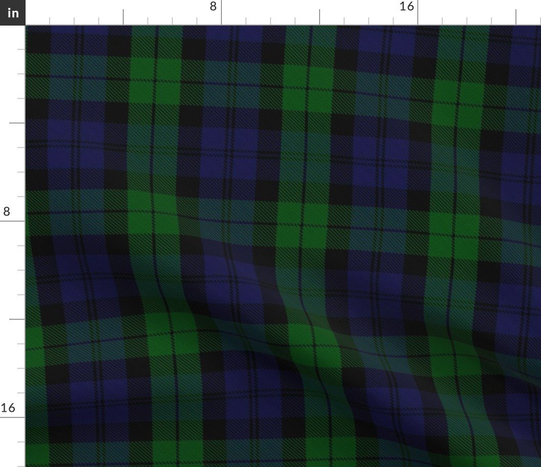 Larger Military Blackwatch Scottish Tartan Plaid Fabric Larger Military Blackwatch Scottish Tartan Plaid Fabric