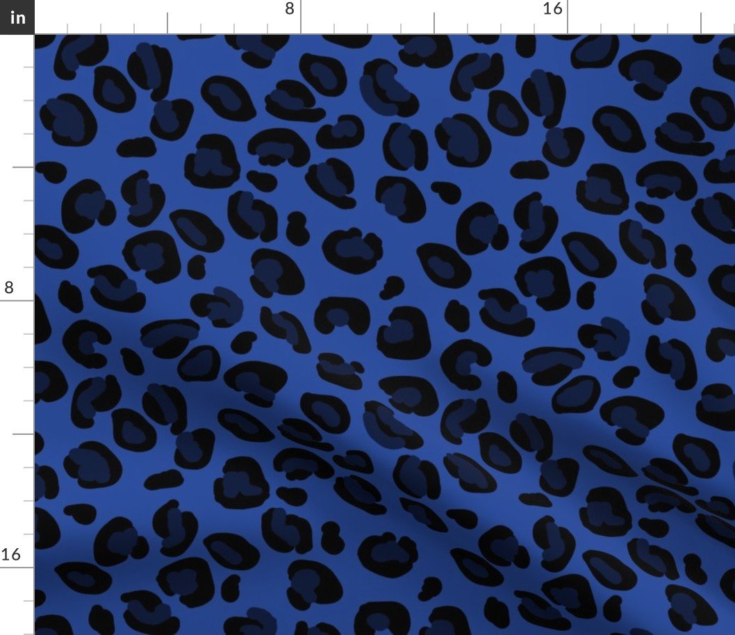 Leopard Moody Blues Spots Fabric Leopard Moody Blues Spots Fabric