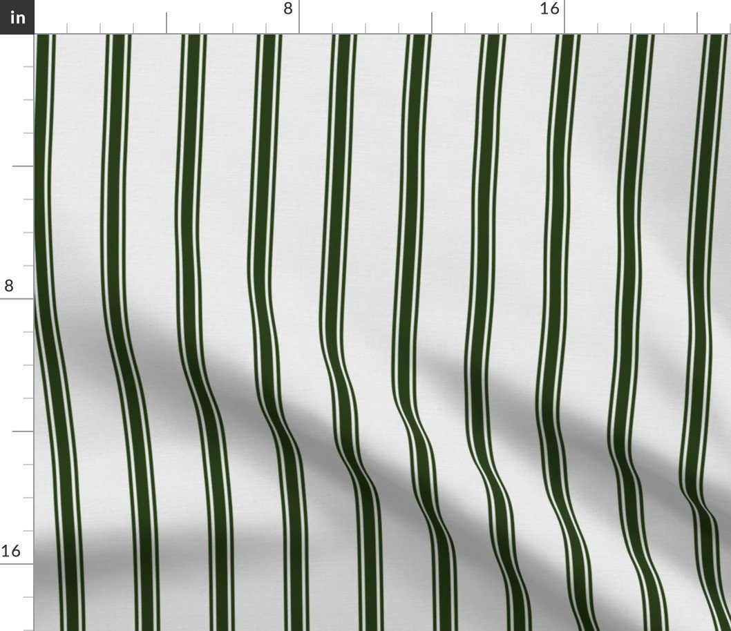 Lichen Green on Off-White French Provincial Mattress Ticking Fabric Lichen Green on Off-White French Provincial Mattress Ticking Fabric