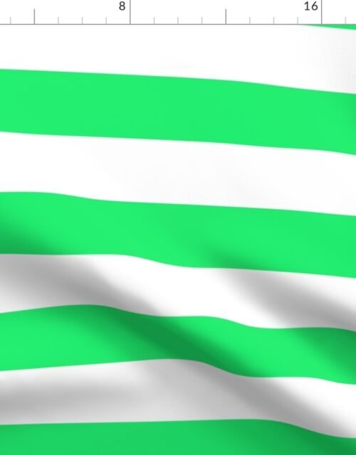 Lime Mojito Green Horizontal Tent Stripes Florida Colors of the Sunshine State Fabric