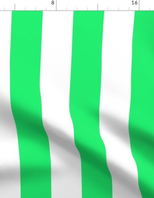 Lime Mojito Green Vertical Tent Stripes Florida Colors of the Sunshine State Fabric