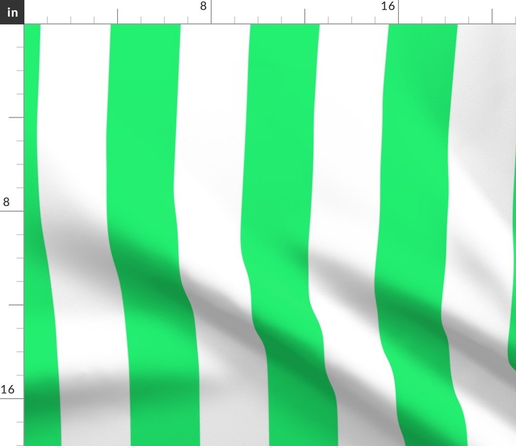 Lime Mojito Green Vertical Tent Stripes Florida Colors of the Sunshine State Fabric
