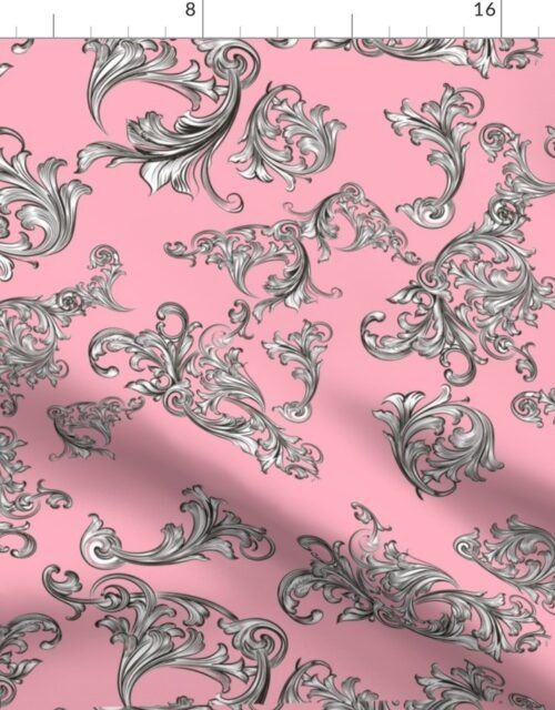Louis Luxury Monogram Pugs on Blue Grey Fabric