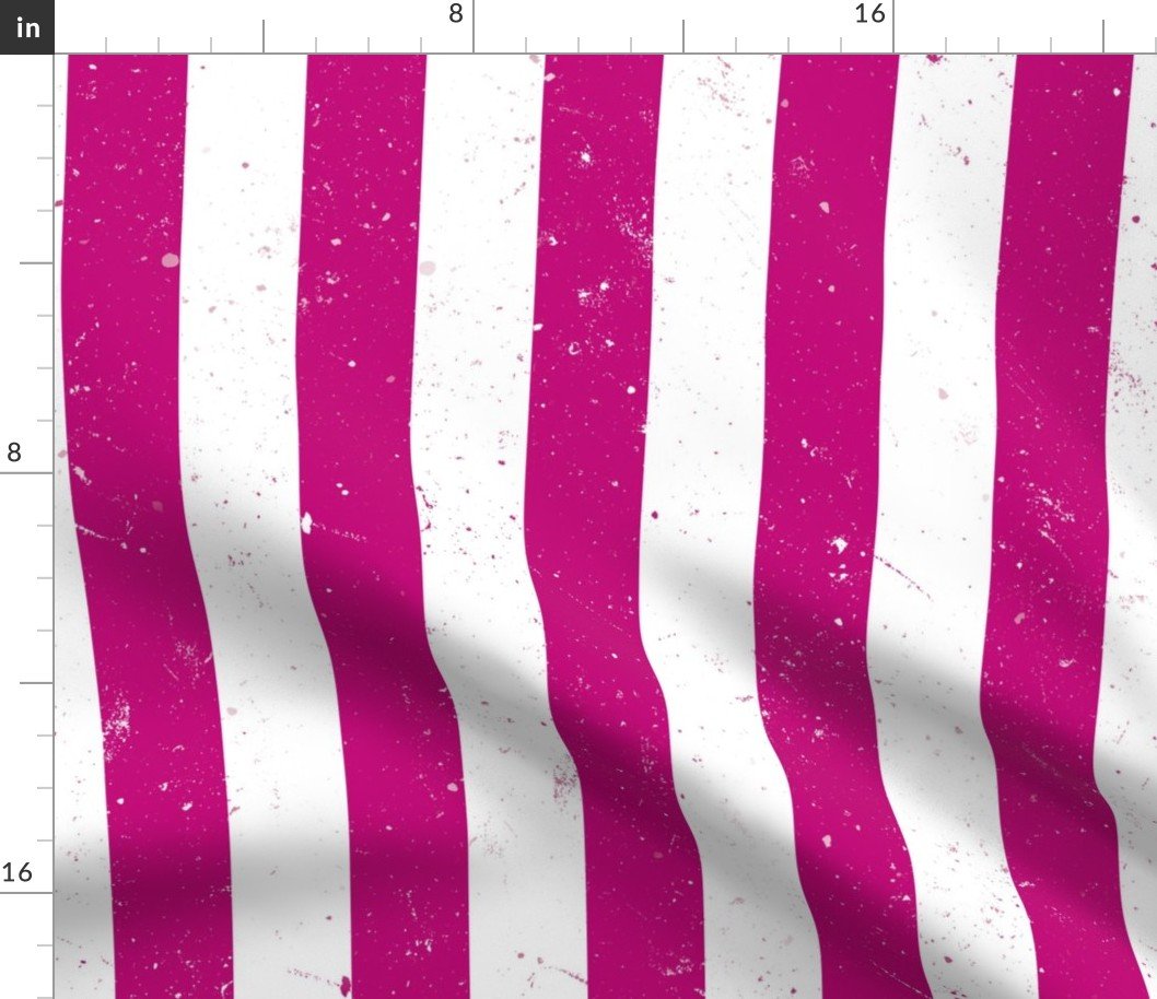 Magenta and White Splattered Paint Vertical Cabana Tent Stripe Fabric Magenta and White Splattered Paint Vertical Cabana Tent Stripe Fabric