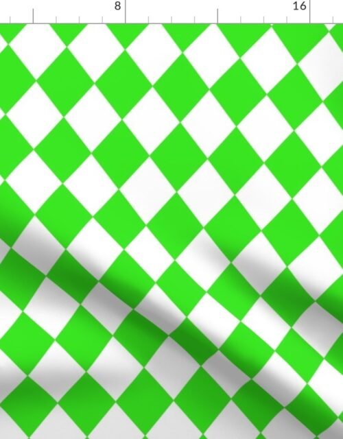 Margarita Lime Small Modern Diamond Pattern Fabric