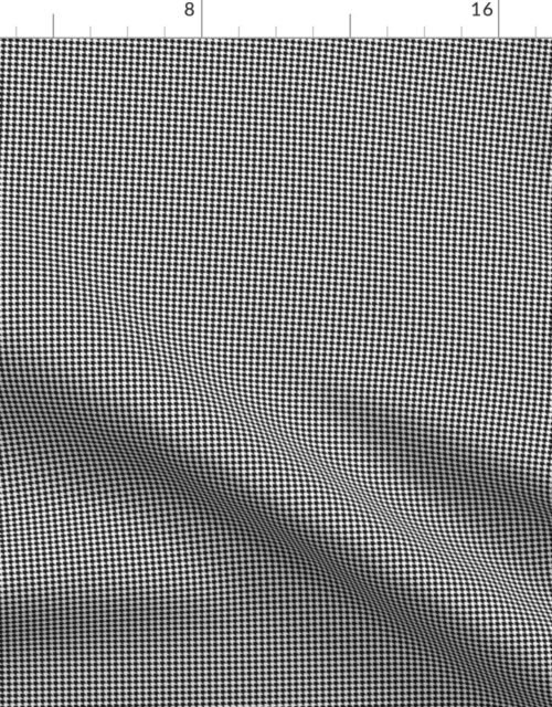 Micro Black and White Geometric Arrow Repeat Fabric