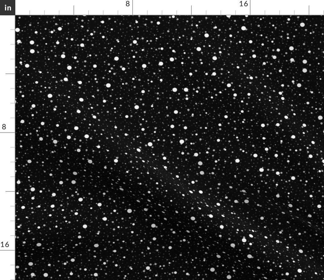Midnight Black Snow Storm Christmas Night Fabric Midnight Black Snow Storm Christmas Night Fabric