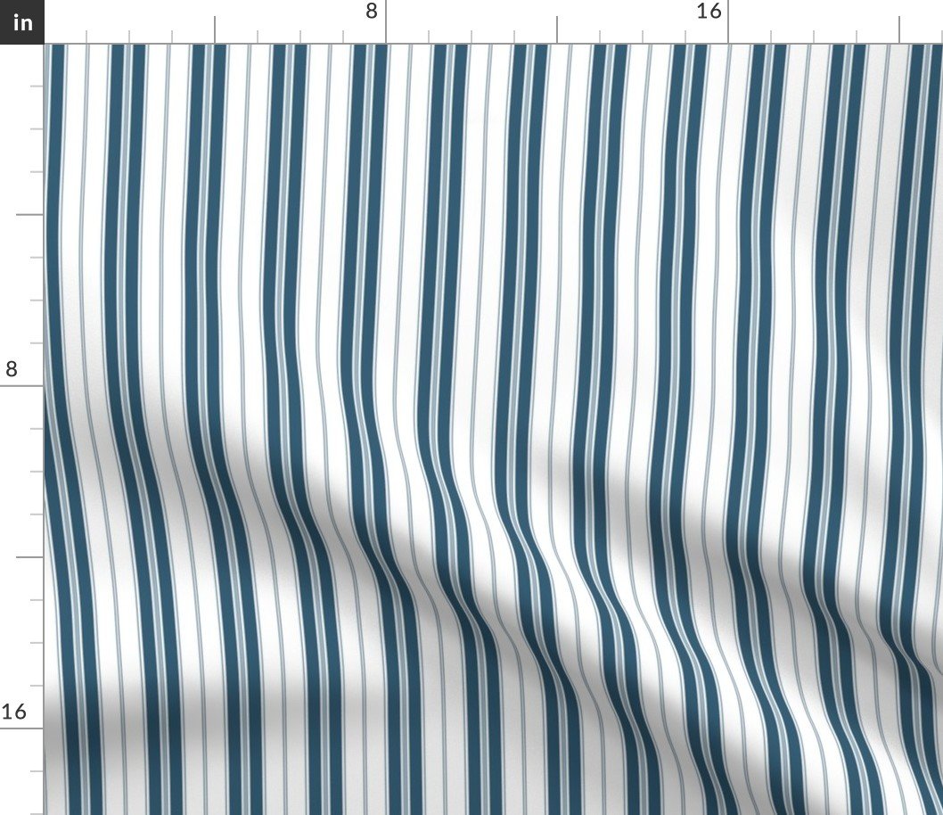 Midnight and White Autumn Winter 2022 2023 Color Trend Mattress Ticking Fabric