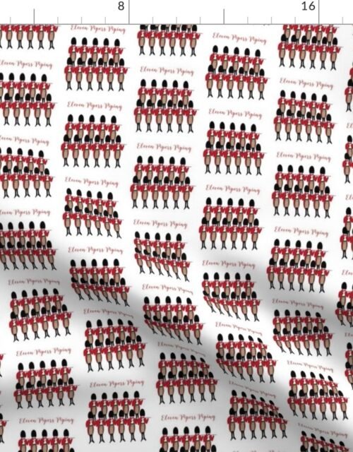 Mini 12 Days of Christmas 11 Pipers Piping Fabric