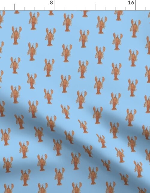 Mini Chick Lobsters on Blue Fabric