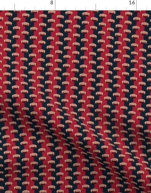 Mini Footballs Houston's Famed Team Colors  Blue  and Red Fabric