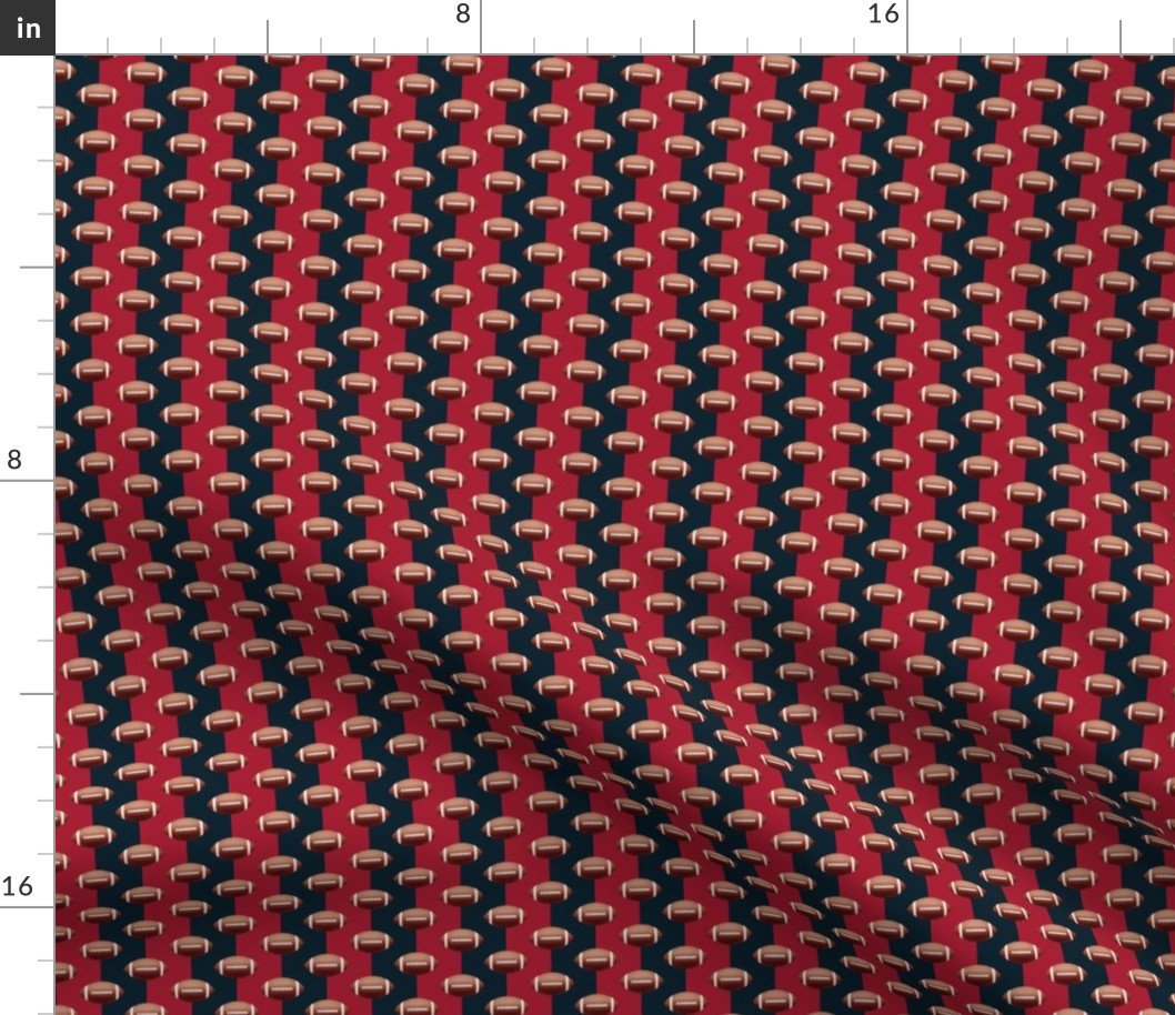 Mini Footballs Houston’s Famed Team Colors Blue and Red Fabric Mini Footballs Houston's Famed Team Colors Blue and Red Fabric