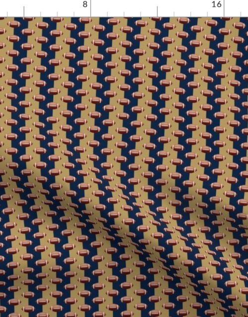 Mini Footballs Los Angeles's Famed Team Colors of Blue and Gold Fabric