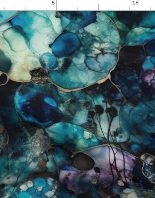 Moonstone and Gold Alcohol Ink 2 Fabric