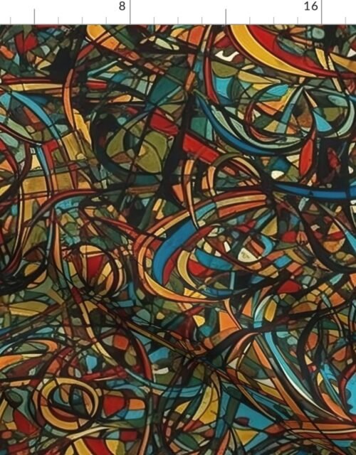 Multi Color Drip Paint Splatter Technique Fabric