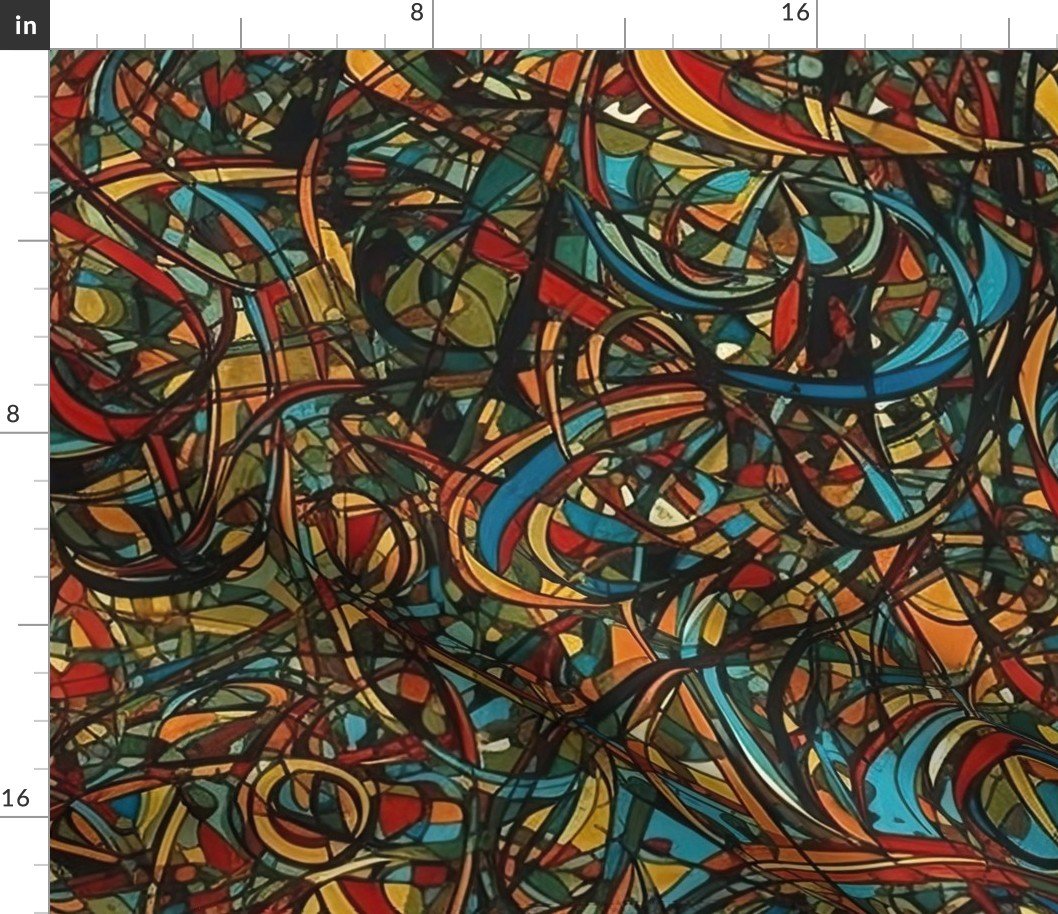 Multi Color Drip Paint Splatter Technique Fabric