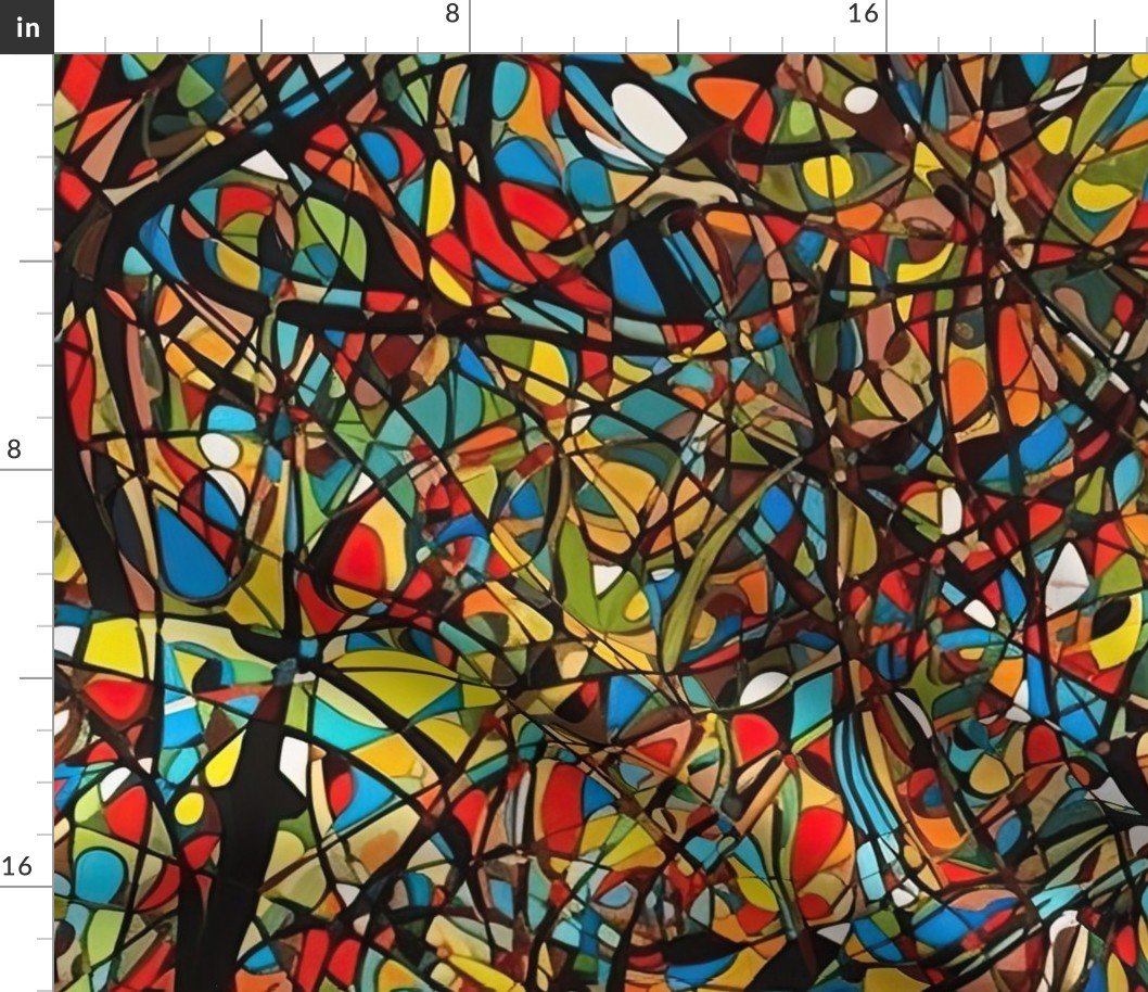 Multi Color Drip Paint Splatter Technique Fabric
