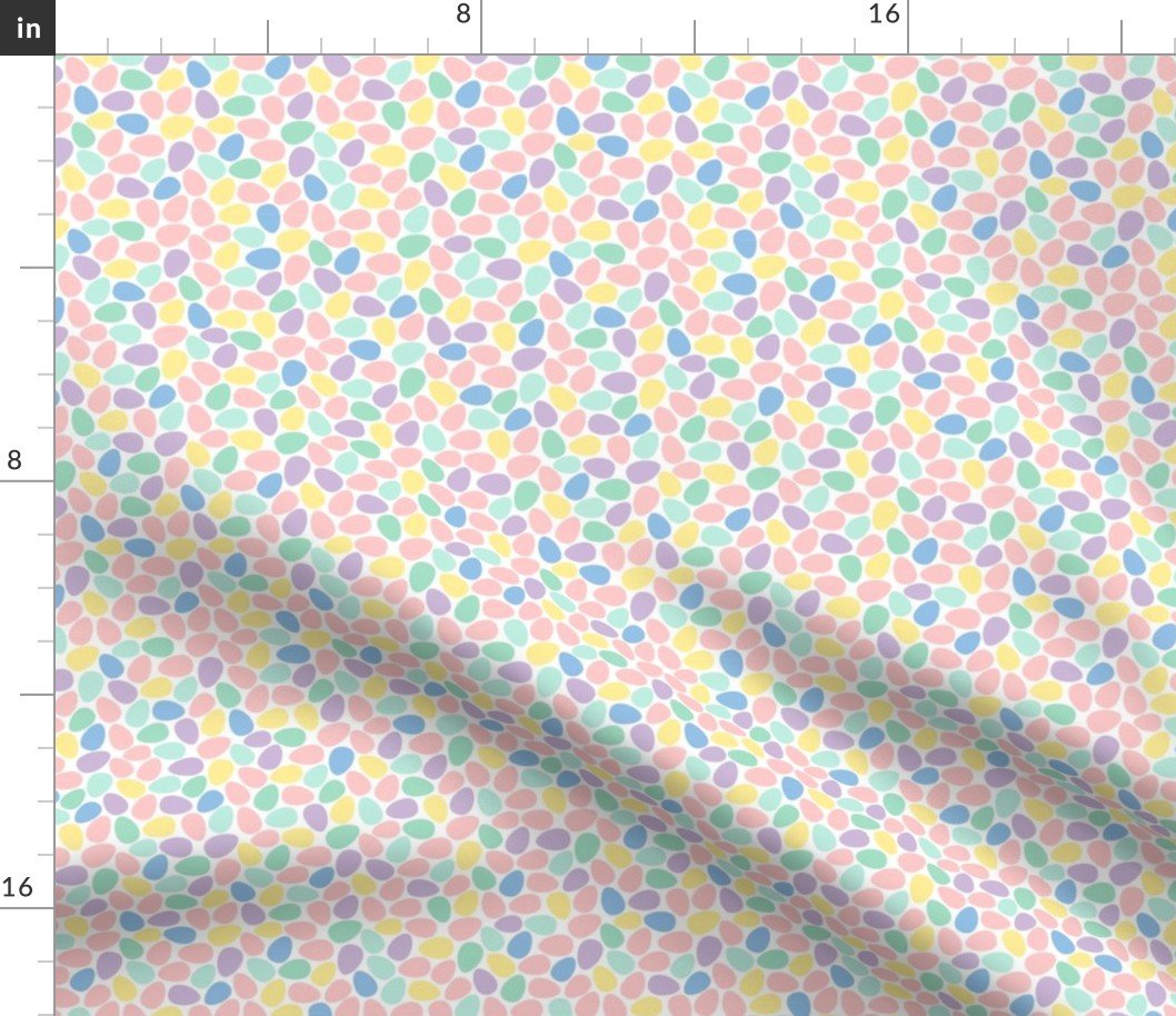 Multi Colored Pastel Easter Eggs Fabric