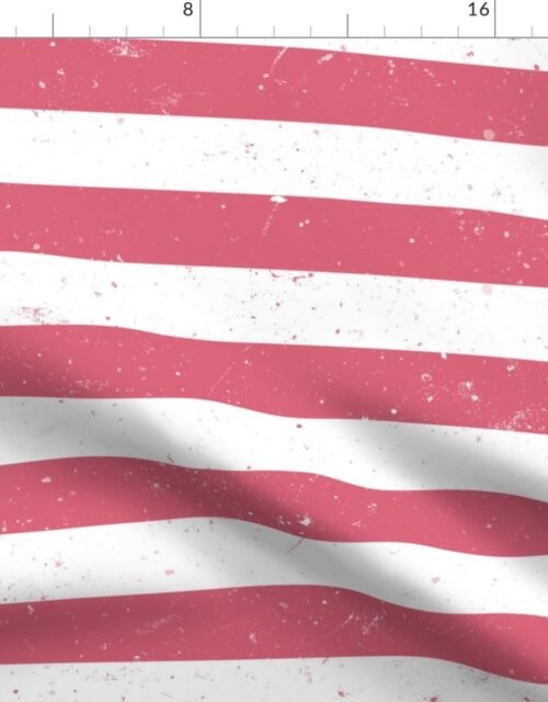 Nantucket Red and White Splattered Paint Horizontal Cabana Tent Stripe Fabric