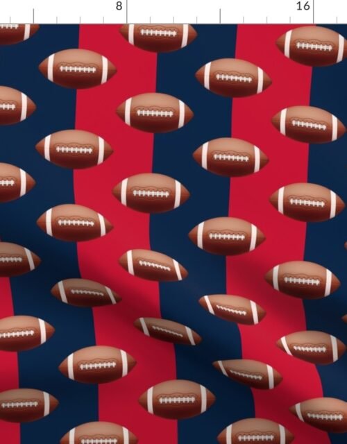 New England's Famed Football Team Colors of Blue and Red Fabric