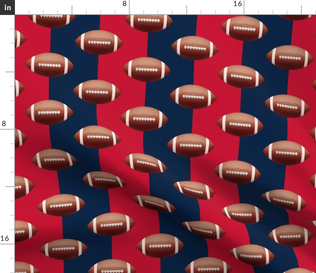 New England’s Famed Football Team Colors of Blue and Red Fabric New England's Famed Football Team Colors of Blue and Red Fabric