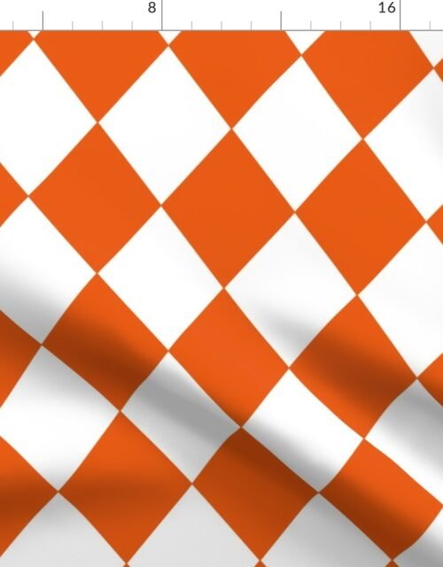 Orange Soda Modern Diamond Pattern Fabric