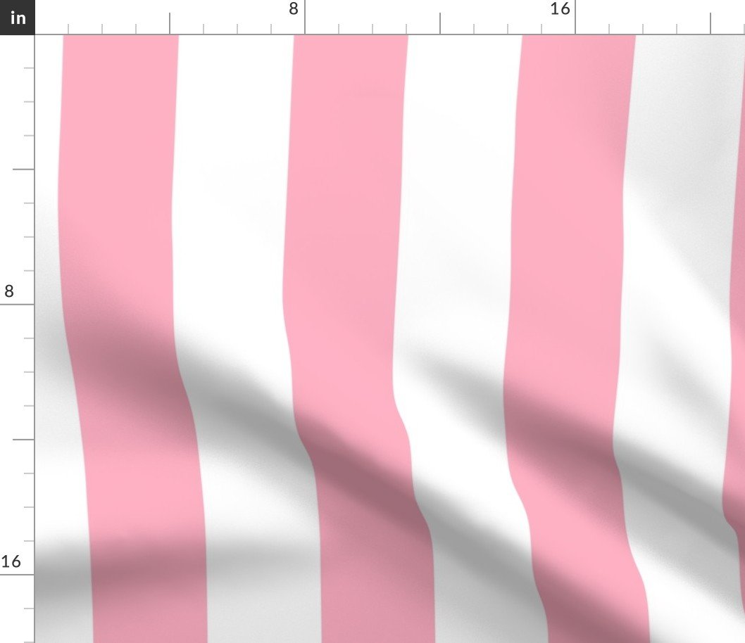 Palm Beach Pink Vertical Tent Stripes Florida Colors of the Sunshine State Fabric