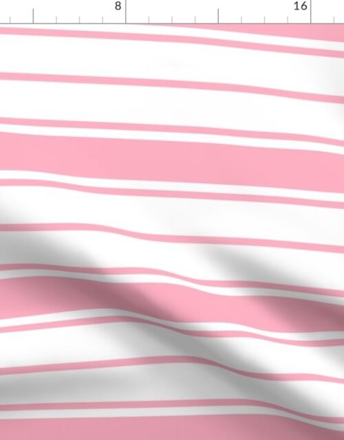 Palm Beach Pink and White Horizontal French Stripe Fabric