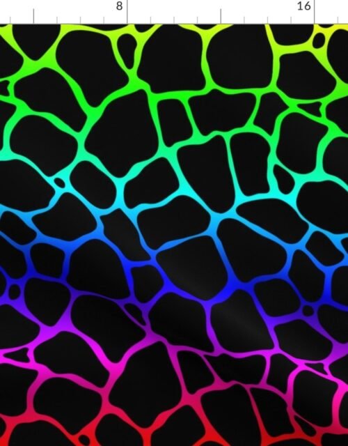 Pastel Rainbow Giraffe Hide Animal Print Fabric