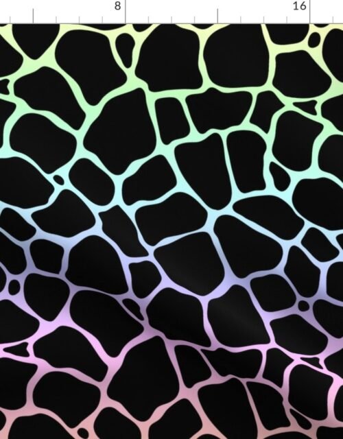 Pastel Rainbow Giraffe Hide Animal Print Fabric