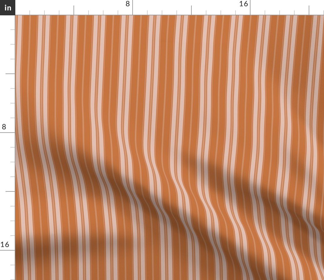 Peach Caramel on Caramel Autumn Winter 2022 2023 Color Trend Mattress Ticking Fabric