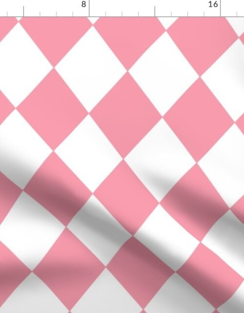 Petal Pink Modern Diamond Pattern Fabric
