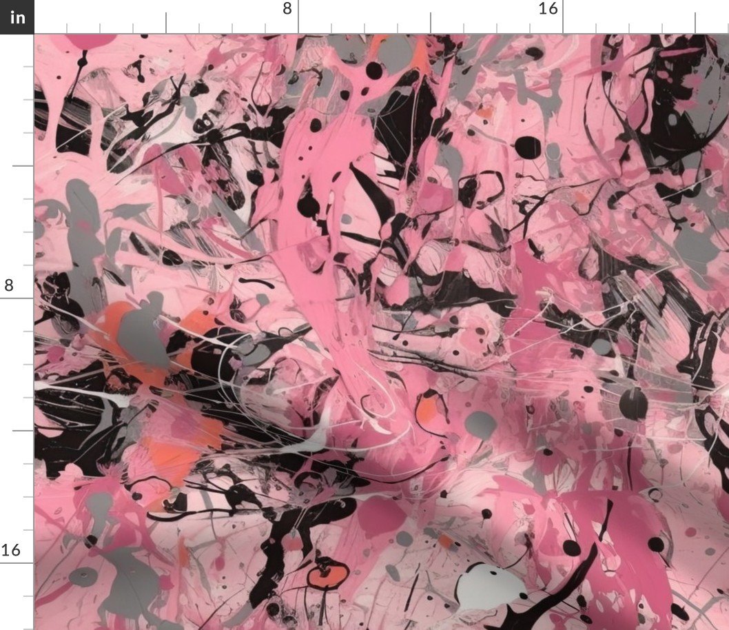 Pink Drip Paint Splatter Technique Fabric Pink Drip Paint Splatter Technique Fabric