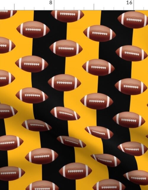 Pittsburgh's Famed Football Team Colors of Black and Gold Fabric