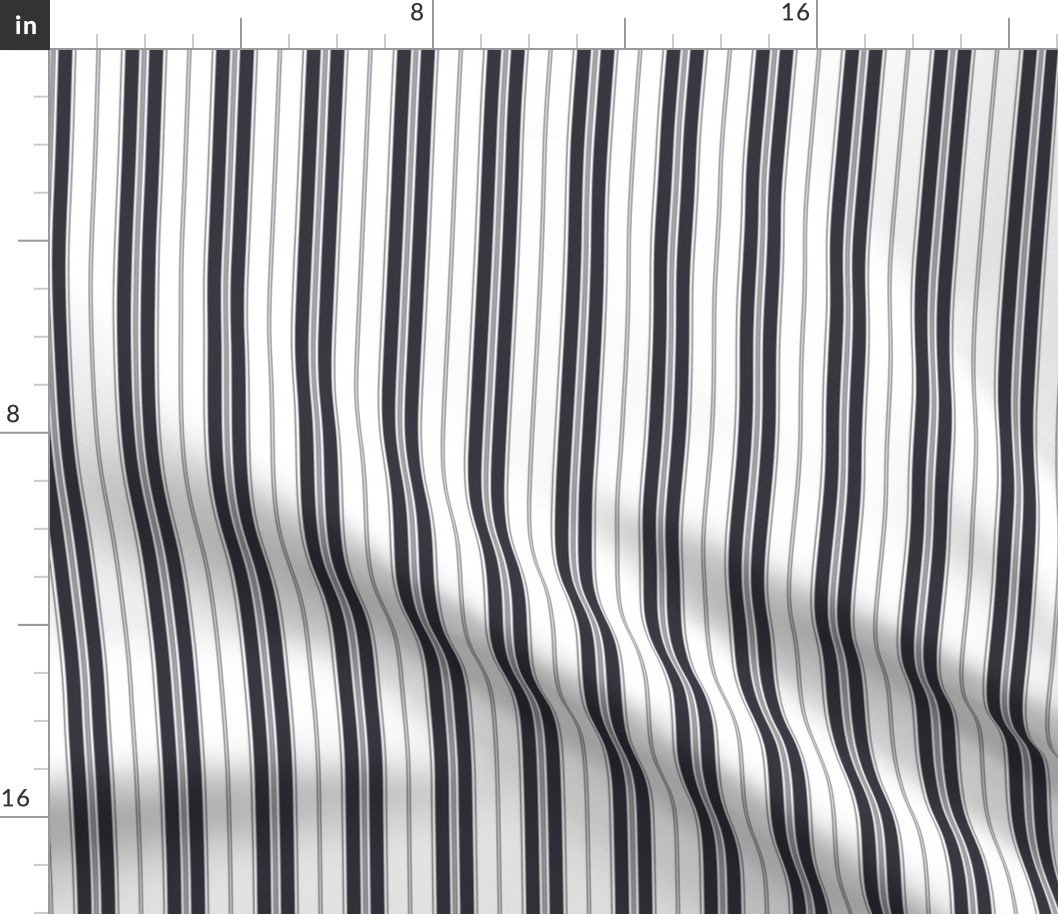 Polar Night and White Autumn Winter 2022 2023 Color Trend Mattress Ticking Fabric