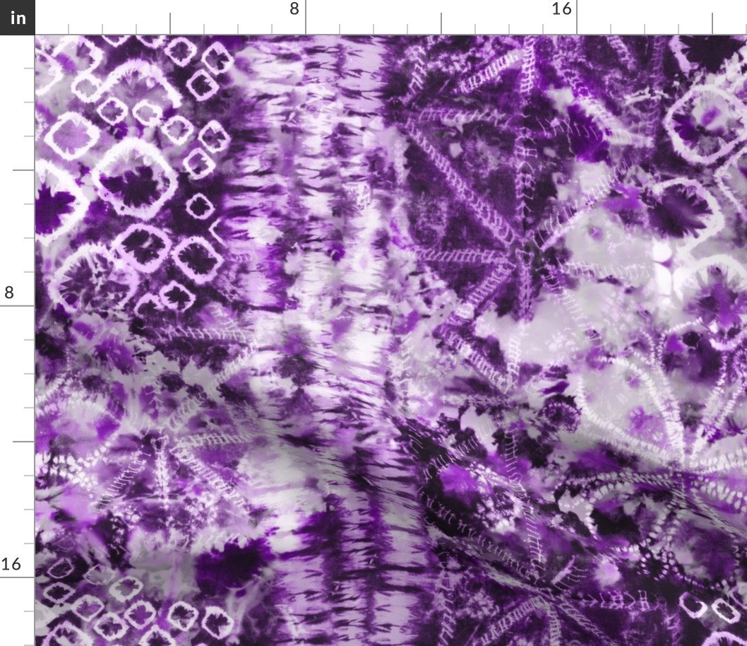 Purple Shades of Summer Tie Dye Batik Wax Tie Die Print Fabric Purple Shades of Summer Tie Dye Batik Wax Tie Die Print Fabric
