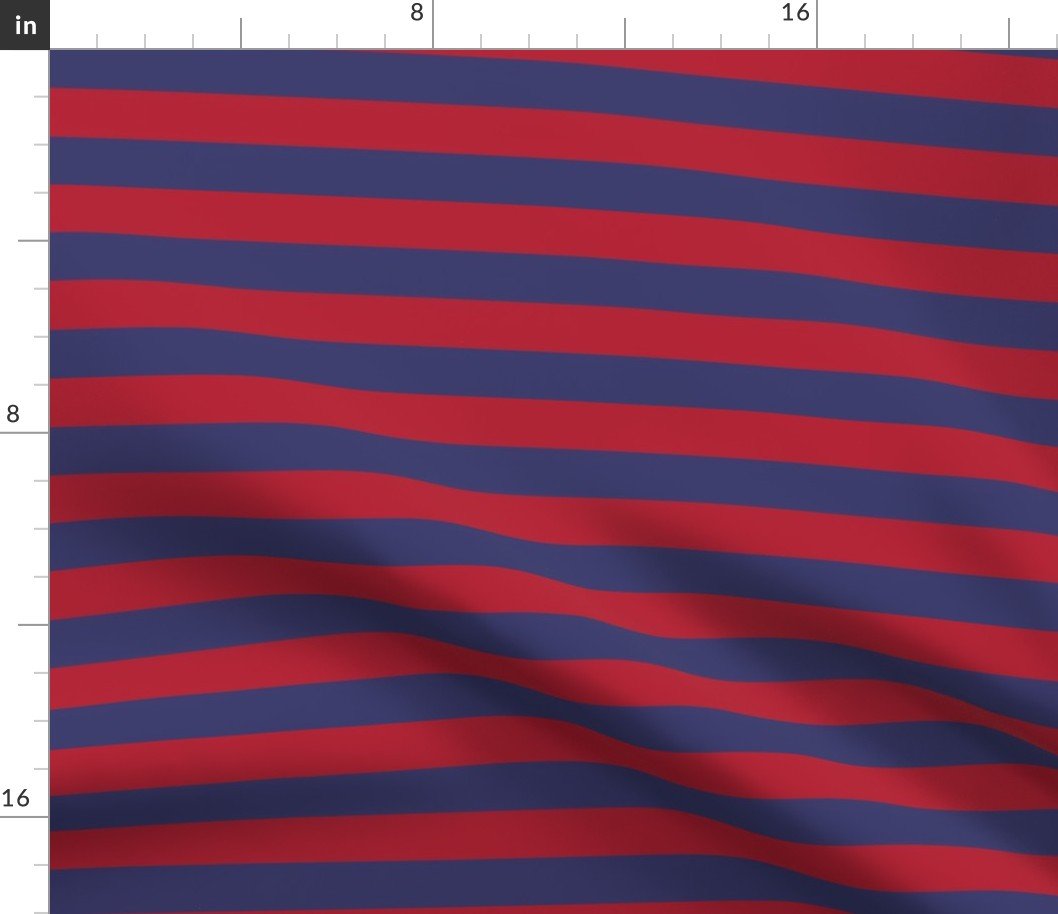 Red and Blue USA American Flag Horizontal Stripes Fabric Red and Blue USA American Flag Horizontal Stripes Fabric