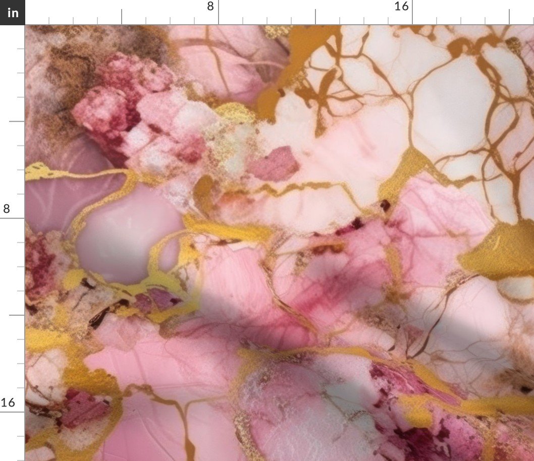 Rose Quartz and Gold Alcohol Ink 4 Fabric Rose Quartz and Gold Alcohol Ink 4 Fabric