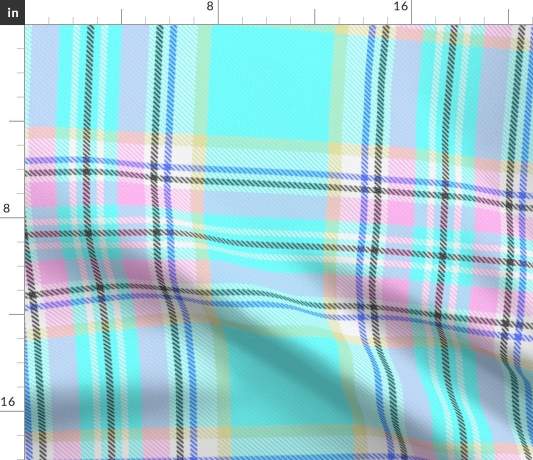 Royal Floridian Pastel Tartan Check Plaid Fabric Royal Floridian Pastel Tartan Check Plaid Fabric
