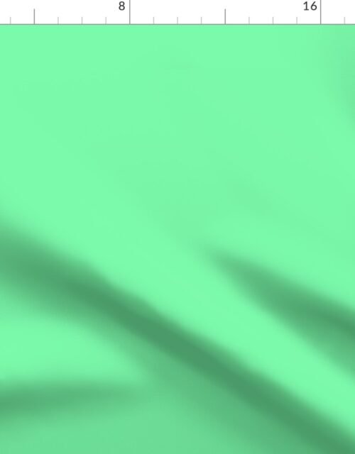 SOLID SEAFOAM GREEN  #7af9ab HTML HEX Colors Fabric