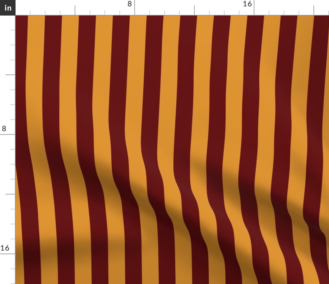 School Colors One Inch Vertical Stripes in Maroon and Gold Stow-Munroe Falls Fabric School Colors One Inch Vertical Stripes in Maroon and Gold Stow-Munroe Falls Fabric