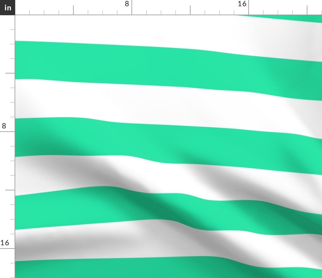 SeaMint Horizontal Tent Stripes Florida Colors of the Sunshine State Fabric