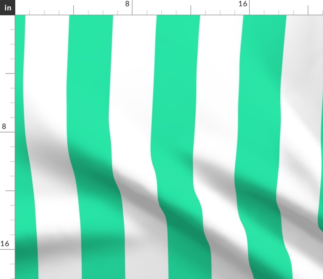 SeaMint Vertical Tent Stripes Florida Colors of the Sunshine State Fabric