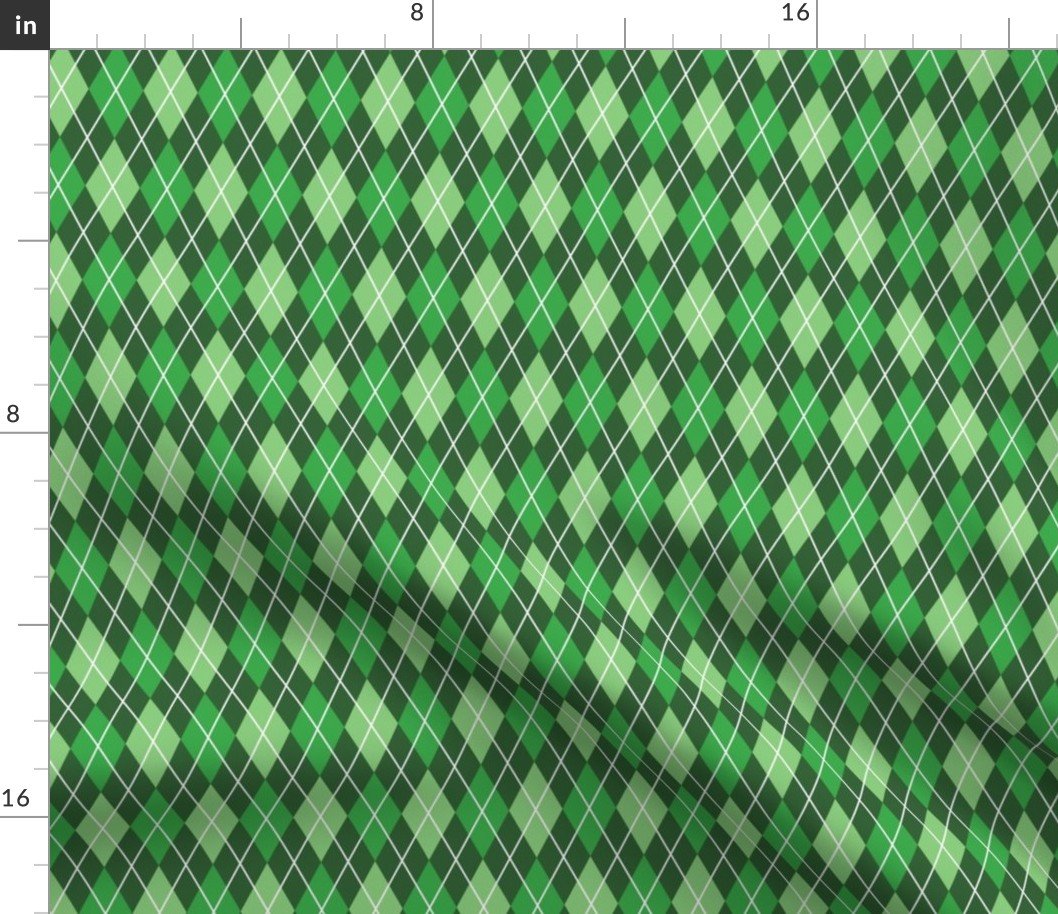 Shades of Christmas Green Holiday Argyle Diamond Check Pattern Fabric Shades of Christmas Green Holiday Argyle Diamond Check Pattern Fabric