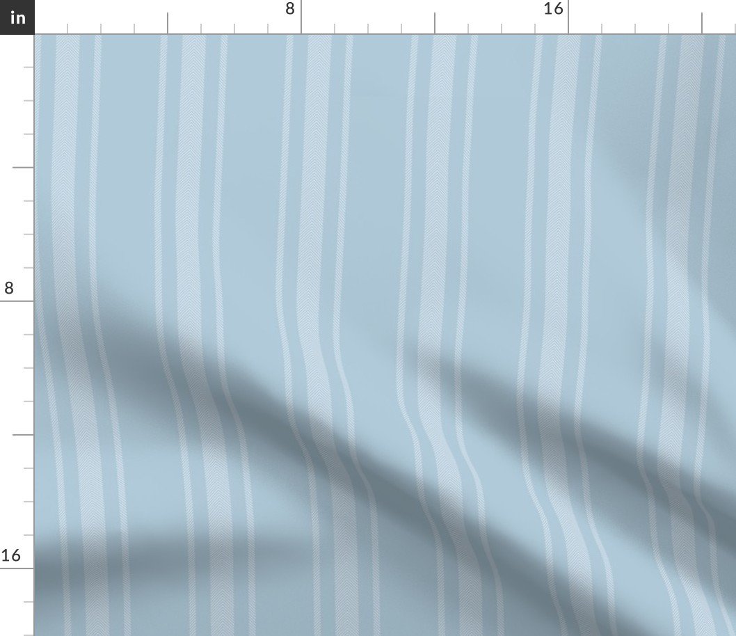 Sky Blue French Provincial Ticking Stripe Fabric Sky Blue French Provincial Ticking Stripe Fabric