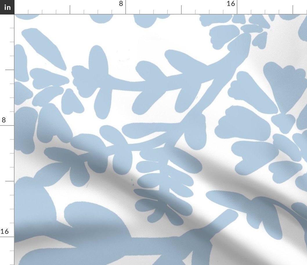 Sky on Cloud Jumbo Botanical Fabric Sky on Cloud Jumbo Botanical Fabric